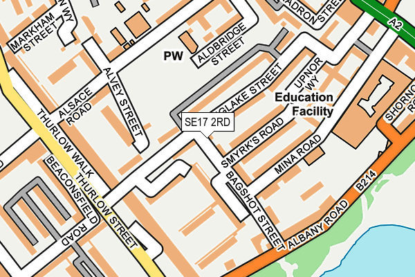 SE17 2RD map - OS OpenMap – Local (Ordnance Survey) SE17 2RD map - OS OpenMap – Local (Ordnance Survey)