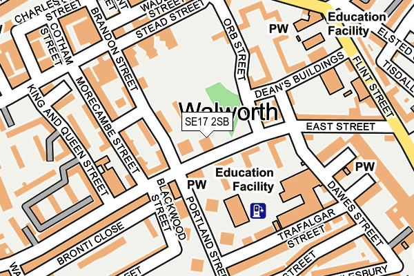 SE17 2SB map - OS OpenMap – Local (Ordnance Survey) SE17 2SB map - OS OpenMap – Local (Ordnance Survey)