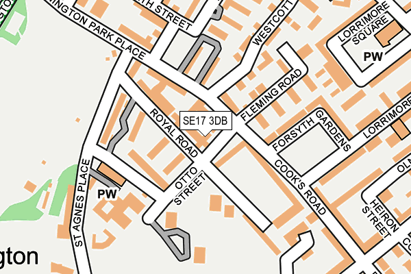 SE17 3DB map - OS OpenMap – Local (Ordnance Survey) SE17 3DB map - OS OpenMap – Local (Ordnance Survey)