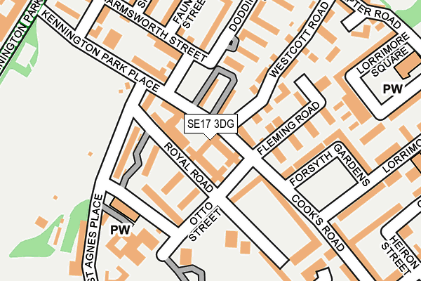 SE17 3DG map - OS OpenMap – Local (Ordnance Survey) SE17 3DG map - OS OpenMap – Local (Ordnance Survey)