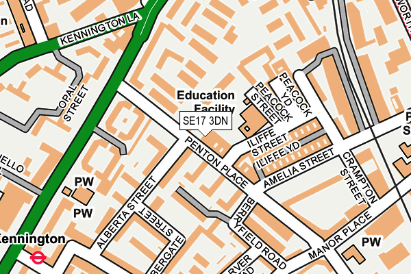 SE17 3DN map - OS OpenMap – Local (Ordnance Survey) SE17 3DN map - OS OpenMap – Local (Ordnance Survey)