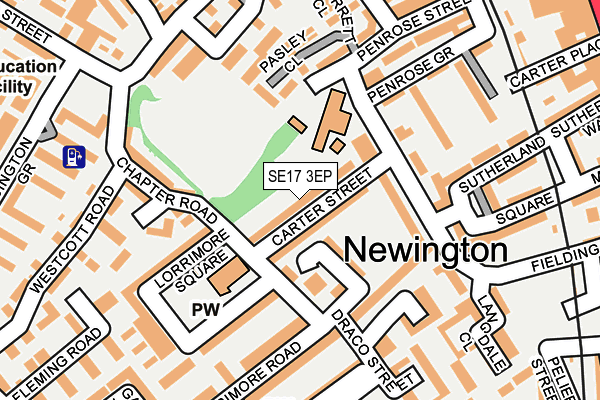 SE17 3EP map - OS OpenMap – Local (Ordnance Survey) SE17 3EP map - OS OpenMap – Local (Ordnance Survey)