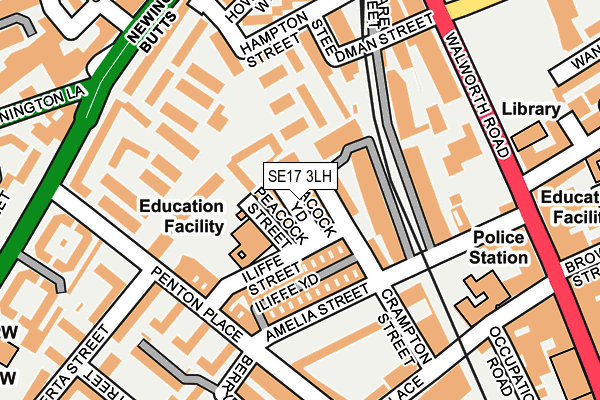 SE17 3LH map - OS OpenMap – Local (Ordnance Survey) SE17 3LH map - OS OpenMap – Local (Ordnance Survey)