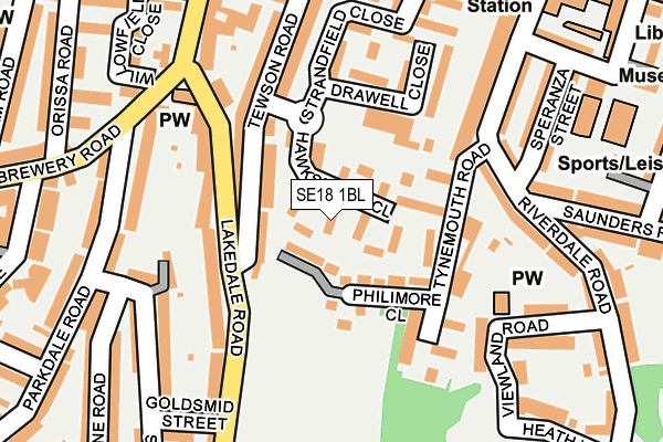 SE18 1BL map - OS OpenMap – Local (Ordnance Survey) SE18 1BL map - OS OpenMap – Local (Ordnance Survey)