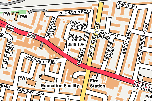 SE18 1DP map - OS OpenMap – Local (Ordnance Survey) SE18 1DP map - OS OpenMap – Local (Ordnance Survey)