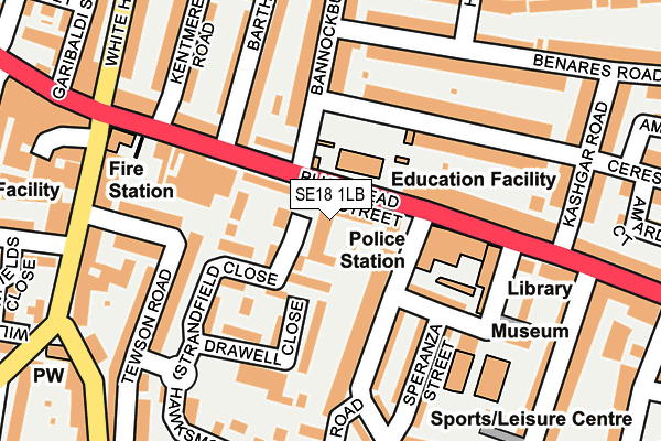 SE18 1LB map - OS OpenMap – Local (Ordnance Survey) SE18 1LB map - OS OpenMap – Local (Ordnance Survey)