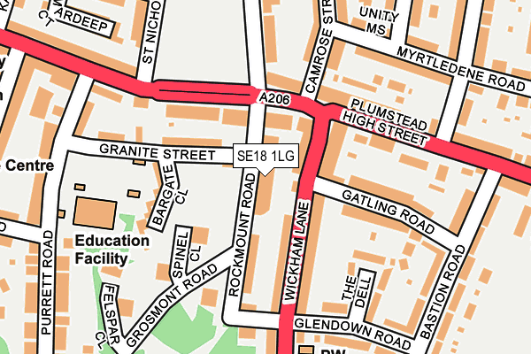 SE18 1LG map - OS OpenMap – Local (Ordnance Survey) SE18 1LG map - OS OpenMap – Local (Ordnance Survey)