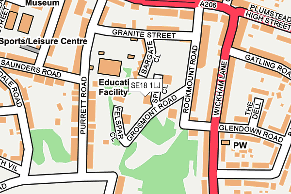 SE18 1LJ map - OS OpenMap – Local (Ordnance Survey) SE18 1LJ map - OS OpenMap – Local (Ordnance Survey)
