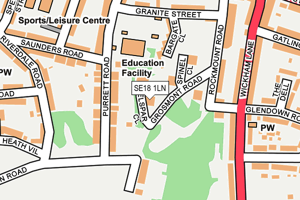 SE18 1LN map - OS OpenMap – Local (Ordnance Survey) SE18 1LN map - OS OpenMap – Local (Ordnance Survey)