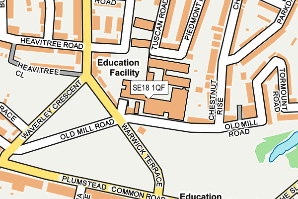 SE18 1QF map - OS OpenMap – Local (Ordnance Survey) SE18 1QF map - OS OpenMap – Local (Ordnance Survey)