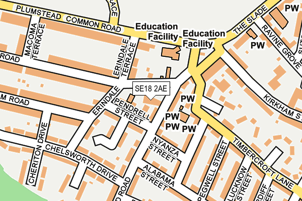 SE18 2AE map - OS OpenMap – Local (Ordnance Survey) SE18 2AE map - OS OpenMap – Local (Ordnance Survey)