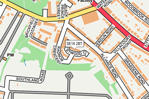 SE18 2BT map - OS OpenMap – Local (Ordnance Survey) SE18 2BT map - OS OpenMap – Local (Ordnance Survey)