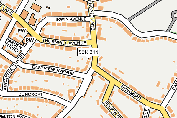 SE18 2HN map - OS OpenMap – Local (Ordnance Survey) SE18 2HN map - OS OpenMap – Local (Ordnance Survey)