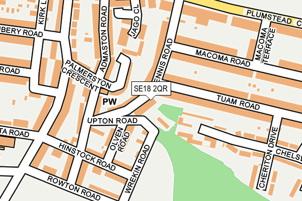SE18 2QR map - OS OpenMap – Local (Ordnance Survey) SE18 2QR map - OS OpenMap – Local (Ordnance Survey)