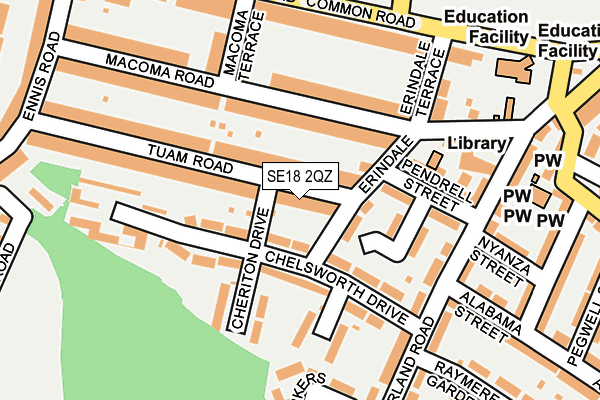 SE18 2QZ map - OS OpenMap – Local (Ordnance Survey) SE18 2QZ map - OS OpenMap – Local (Ordnance Survey)