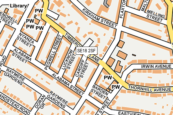 SE18 2SF map - OS OpenMap – Local (Ordnance Survey) SE18 2SF map - OS OpenMap – Local (Ordnance Survey)