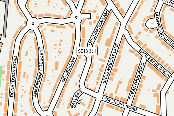 SE18 3JH map - OS OpenMap – Local (Ordnance Survey) SE18 3JH map - OS OpenMap – Local (Ordnance Survey)