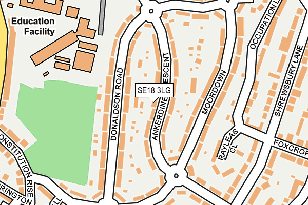 SE18 3LG map - OS OpenMap – Local (Ordnance Survey) SE18 3LG map - OS OpenMap – Local (Ordnance Survey)