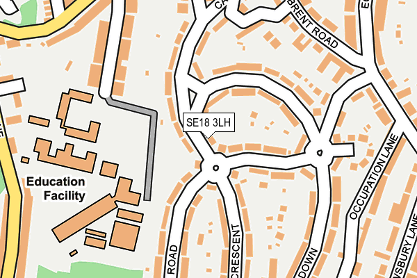 SE18 3LH map - OS OpenMap – Local (Ordnance Survey) SE18 3LH map - OS OpenMap – Local (Ordnance Survey)