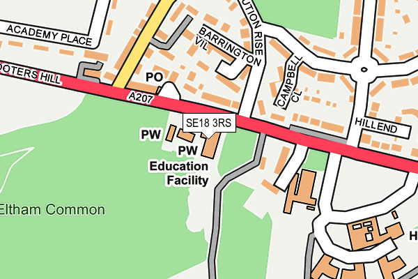 SE18 3RS map - OS OpenMap – Local (Ordnance Survey) SE18 3RS map - OS OpenMap – Local (Ordnance Survey)