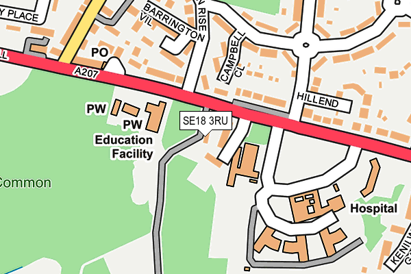 SE18 3RU map - OS OpenMap – Local (Ordnance Survey) SE18 3RU map - OS OpenMap – Local (Ordnance Survey)