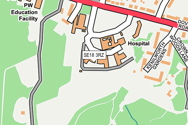 SE18 3RZ map - OS OpenMap – Local (Ordnance Survey) SE18 3RZ map - OS OpenMap – Local (Ordnance Survey)