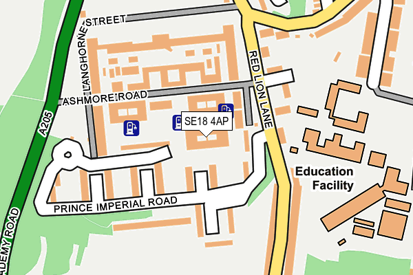 SE18 4AP map - OS OpenMap – Local (Ordnance Survey) SE18 4AP map - OS OpenMap – Local (Ordnance Survey)