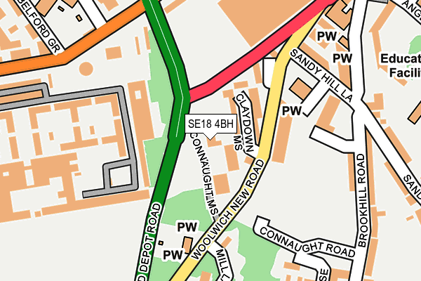 SE18 4BH map - OS OpenMap – Local (Ordnance Survey) SE18 4BH map - OS OpenMap – Local (Ordnance Survey)