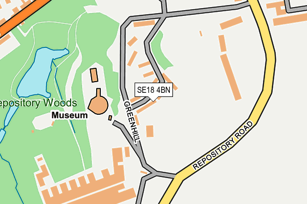 SE18 4BN map - OS OpenMap – Local (Ordnance Survey) SE18 4BN map - OS OpenMap – Local (Ordnance Survey)