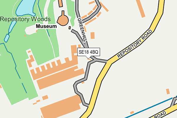 SE18 4BQ map - OS OpenMap – Local (Ordnance Survey) SE18 4BQ map - OS OpenMap – Local (Ordnance Survey)