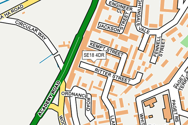 SE18 4DR map - OS OpenMap – Local (Ordnance Survey) SE18 4DR map - OS OpenMap – Local (Ordnance Survey)