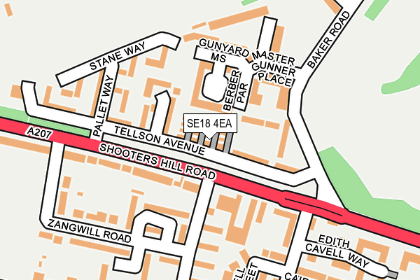 SE18 4EA map - OS OpenMap – Local (Ordnance Survey) SE18 4EA map - OS OpenMap – Local (Ordnance Survey)