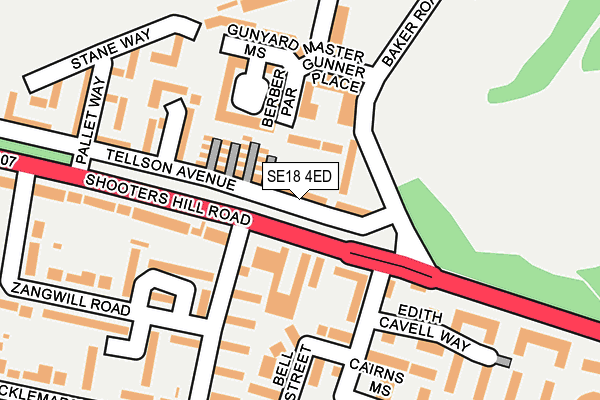 SE18 4ED map - OS OpenMap – Local (Ordnance Survey) SE18 4ED map - OS OpenMap – Local (Ordnance Survey)