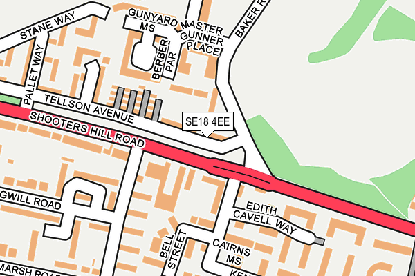 SE18 4EE map - OS OpenMap – Local (Ordnance Survey) SE18 4EE map - OS OpenMap – Local (Ordnance Survey)
