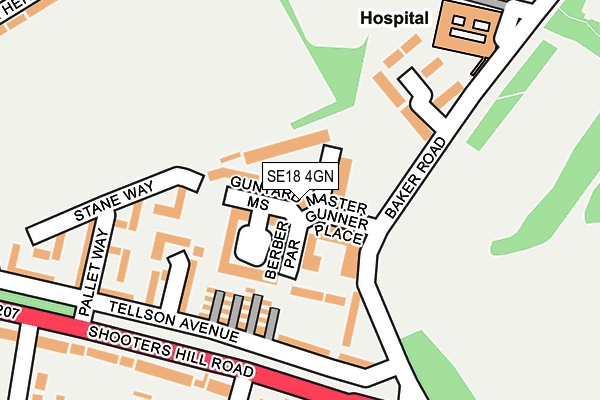 SE18 4GN map - OS OpenMap – Local (Ordnance Survey) SE18 4GN map - OS OpenMap – Local (Ordnance Survey)