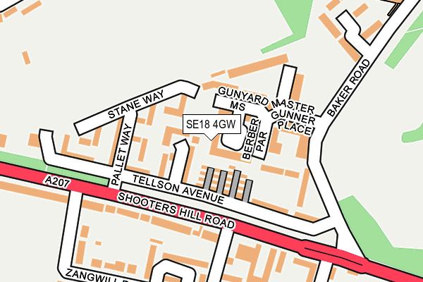 SE18 4GW map - OS OpenMap – Local (Ordnance Survey) SE18 4GW map - OS OpenMap – Local (Ordnance Survey)