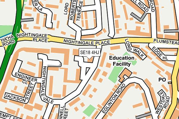 SE18 4HJ map - OS OpenMap – Local (Ordnance Survey) SE18 4HJ map - OS OpenMap – Local (Ordnance Survey)