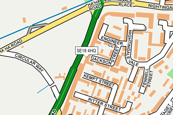 SE18 4HQ map - OS OpenMap – Local (Ordnance Survey) SE18 4HQ map - OS OpenMap – Local (Ordnance Survey)