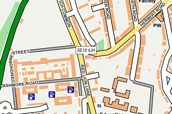 SE18 4JH map - OS OpenMap – Local (Ordnance Survey) SE18 4JH map - OS OpenMap – Local (Ordnance Survey)
