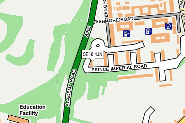 SE18 4JN map - OS OpenMap – Local (Ordnance Survey)
