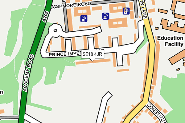 SE18 4JR map - OS OpenMap – Local (Ordnance Survey) SE18 4JR map - OS OpenMap – Local (Ordnance Survey)