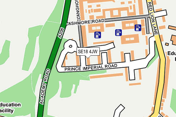 SE18 4JW map - OS OpenMap – Local (Ordnance Survey) SE18 4JW map - OS OpenMap – Local (Ordnance Survey)