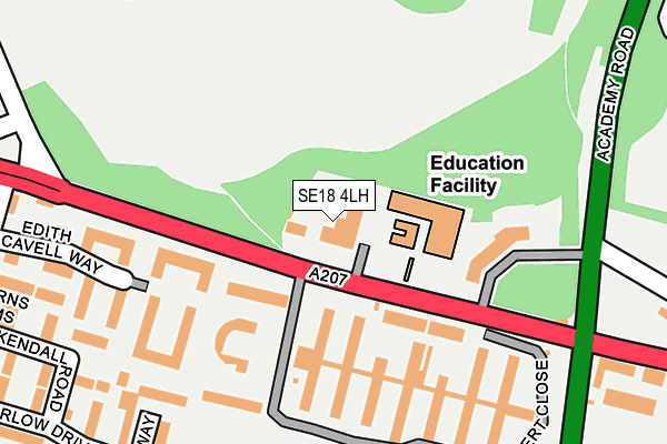 SE18 4LH map - OS OpenMap – Local (Ordnance Survey) SE18 4LH map - OS OpenMap – Local (Ordnance Survey)