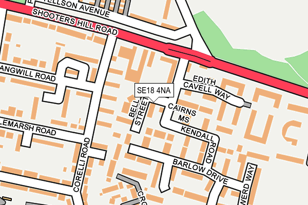 SE18 4NA map - OS OpenMap – Local (Ordnance Survey) SE18 4NA map - OS OpenMap – Local (Ordnance Survey)