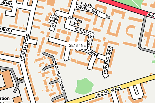 SE18 4NE map - OS OpenMap – Local (Ordnance Survey) SE18 4NE map - OS OpenMap – Local (Ordnance Survey)