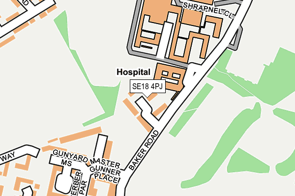 SE18 4PJ map - OS OpenMap – Local (Ordnance Survey) SE18 4PJ map - OS OpenMap – Local (Ordnance Survey)