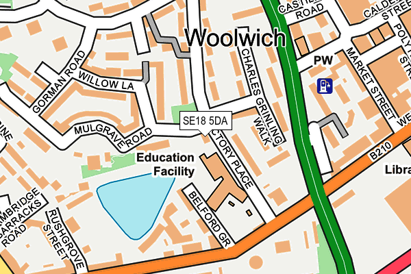 SE18 5DA map - OS OpenMap – Local (Ordnance Survey) SE18 5DA map - OS OpenMap – Local (Ordnance Survey)