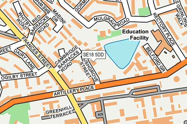 SE18 5DD map - OS OpenMap – Local (Ordnance Survey) SE18 5DD map - OS OpenMap – Local (Ordnance Survey)
