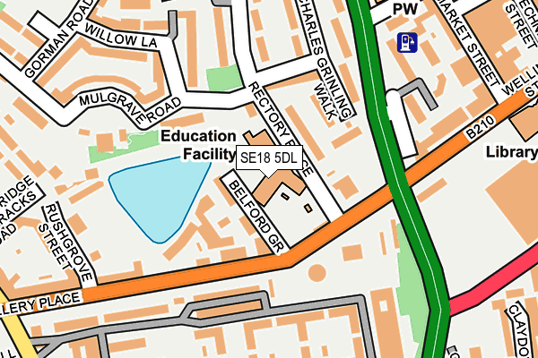 SE18 5DL map - OS OpenMap – Local (Ordnance Survey) SE18 5DL map - OS OpenMap – Local (Ordnance Survey)
