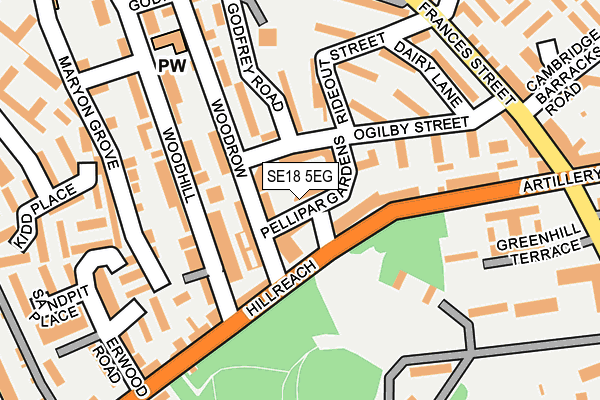 SE18 5EG map - OS OpenMap – Local (Ordnance Survey) SE18 5EG map - OS OpenMap – Local (Ordnance Survey)